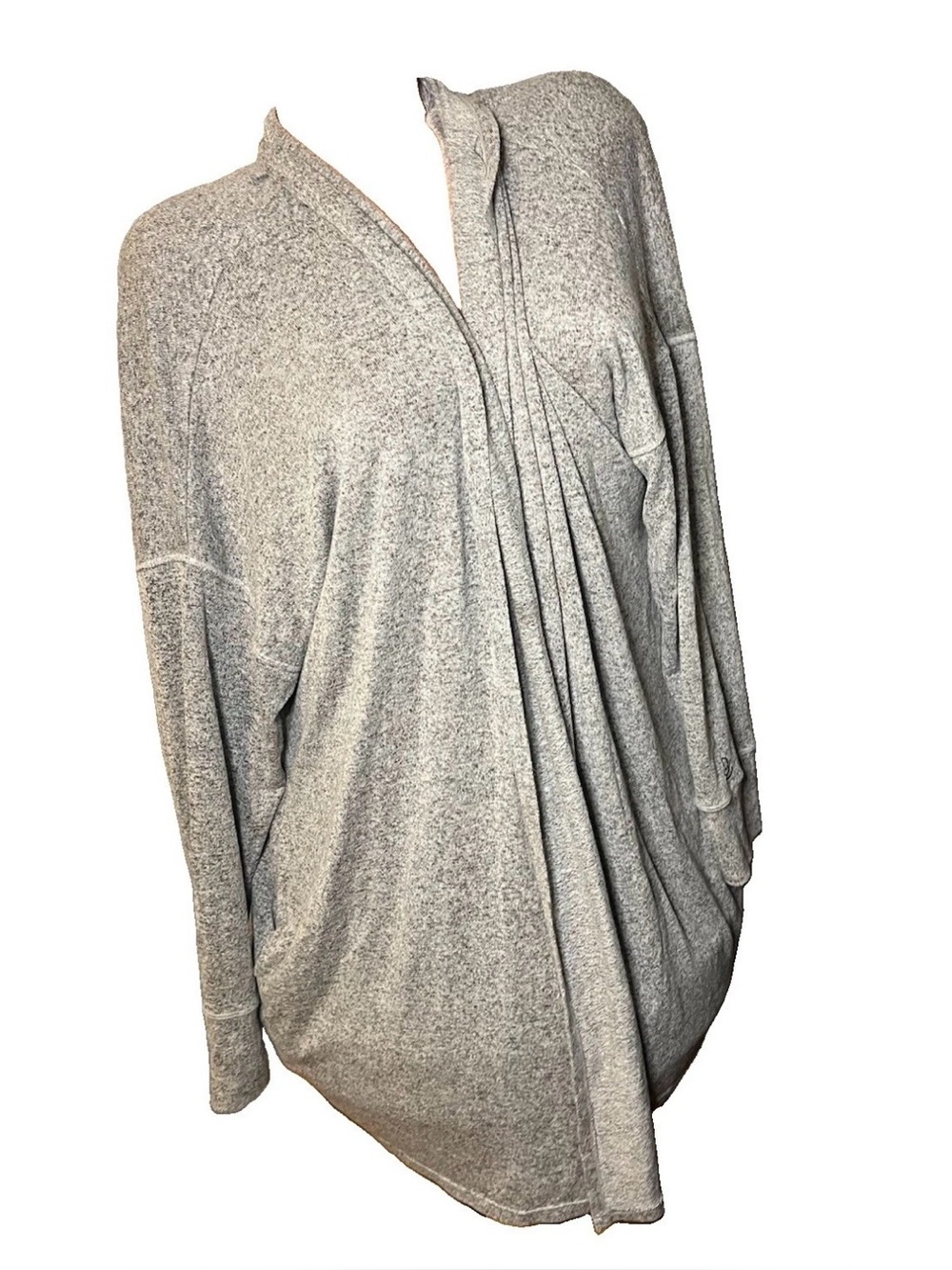 CUDDL DUDS Long Sleeved Cardigan 1X 2X Gray Pockets